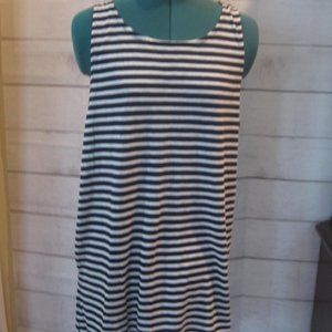 WF Navy & White Striped Tank Top
